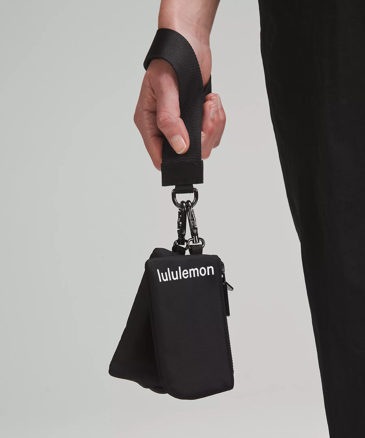 Dual Pouch Wristlet - Black
