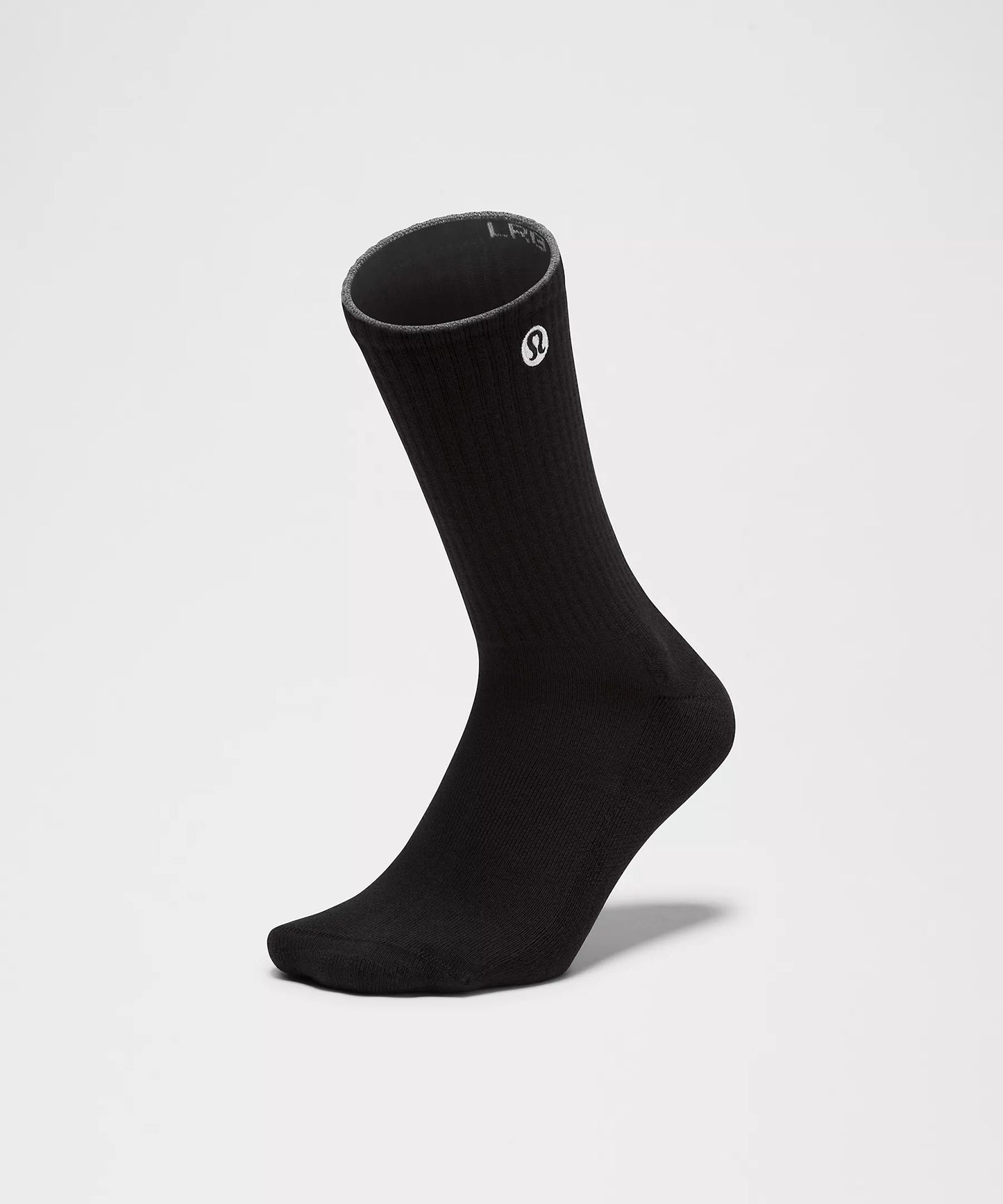 Unisex Daily Essential Crew Socks - Black