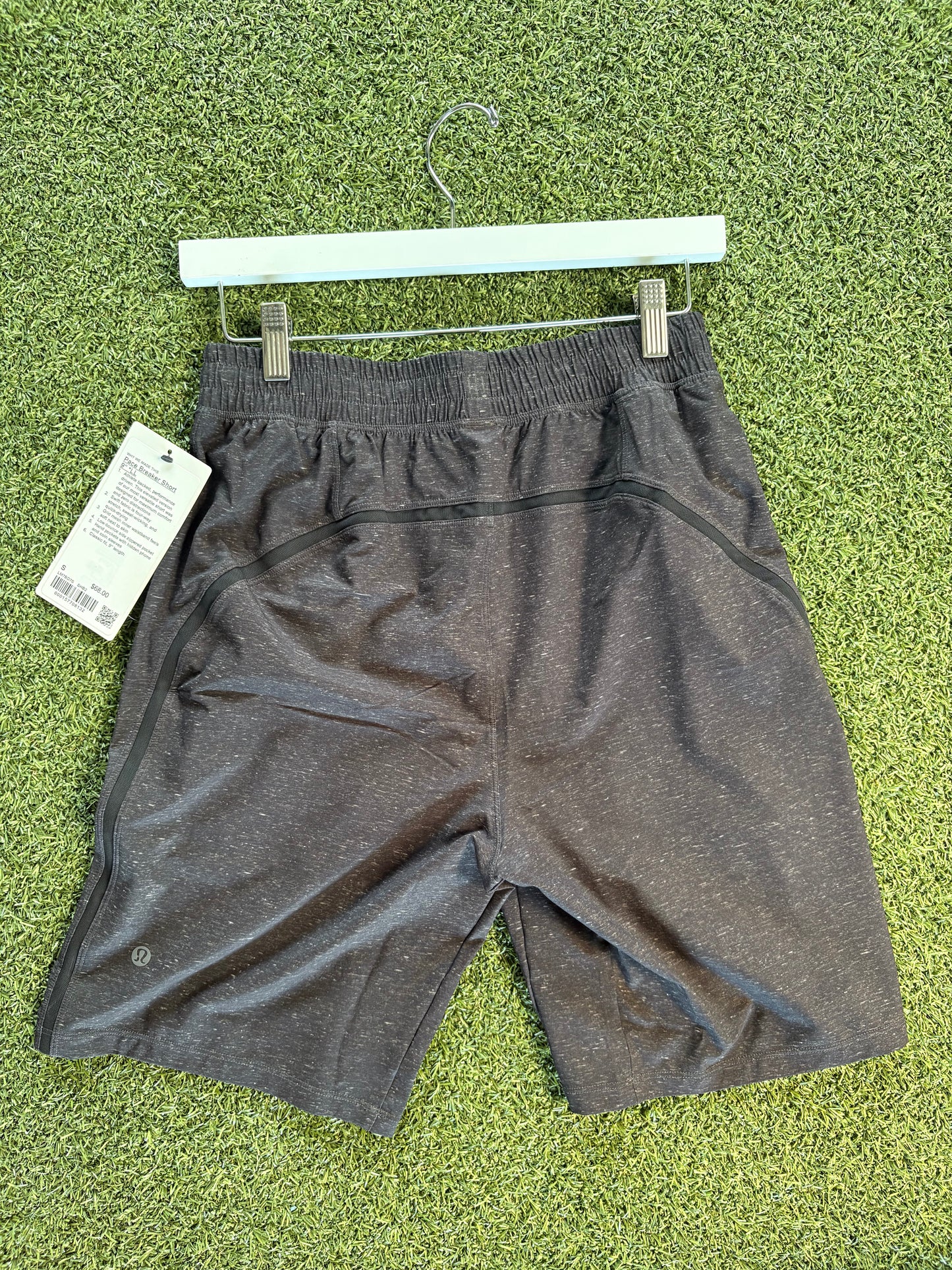 Pacer Breaker Linerless Athletic Shorts 9" - Heather Navy Multi