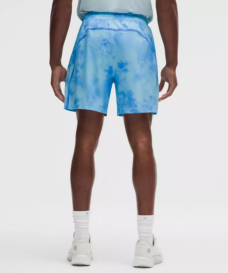 Men's Premium Pace Breaker Linerless Athletic Short 7" - Smoothie Print Blueberry Multi