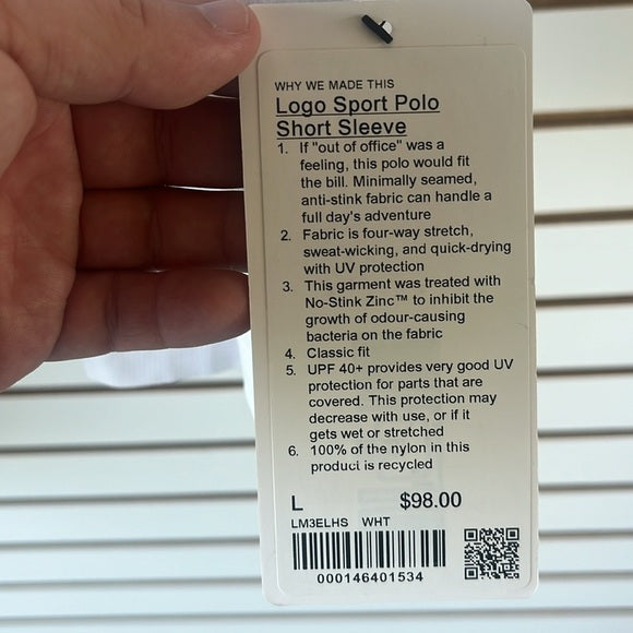 Logo Sport Polo Short Sleeve - White