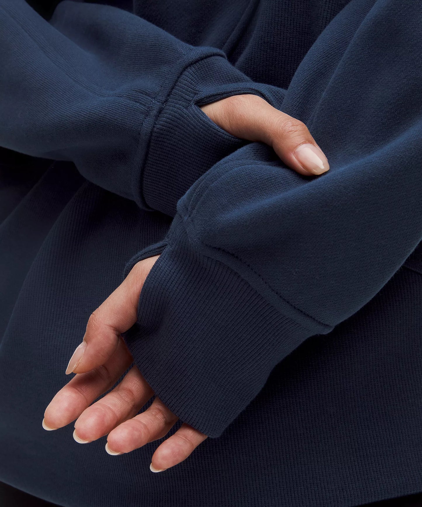 Scuba Oversized Funnel-Neck Half Zip Long - Club Blue/Gold