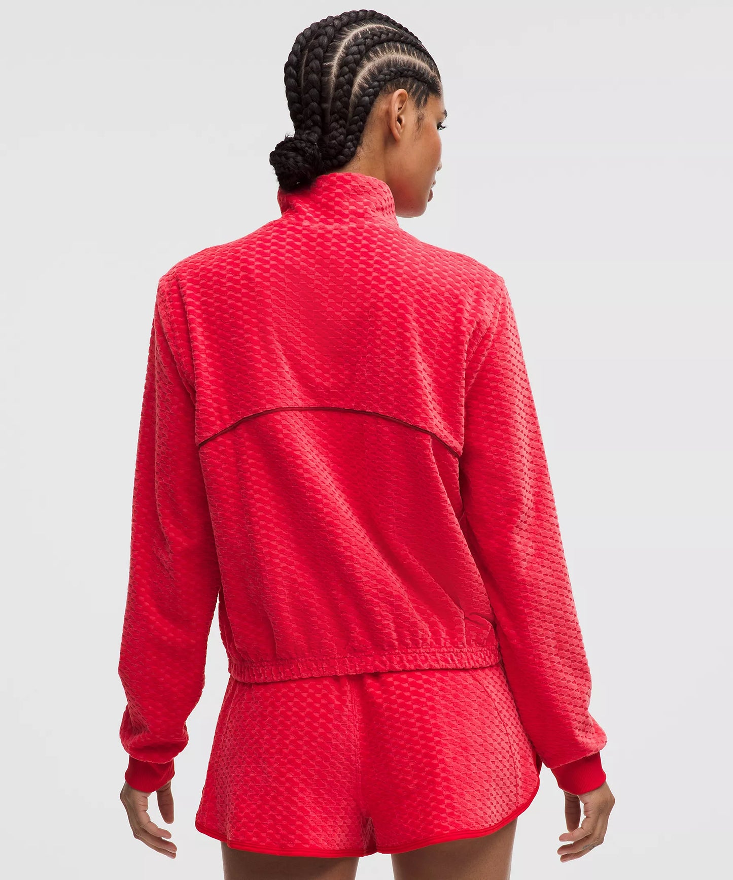 Court Rival Velvet Terry Tennis Jacket - Lulu Red/Dark Sport Red