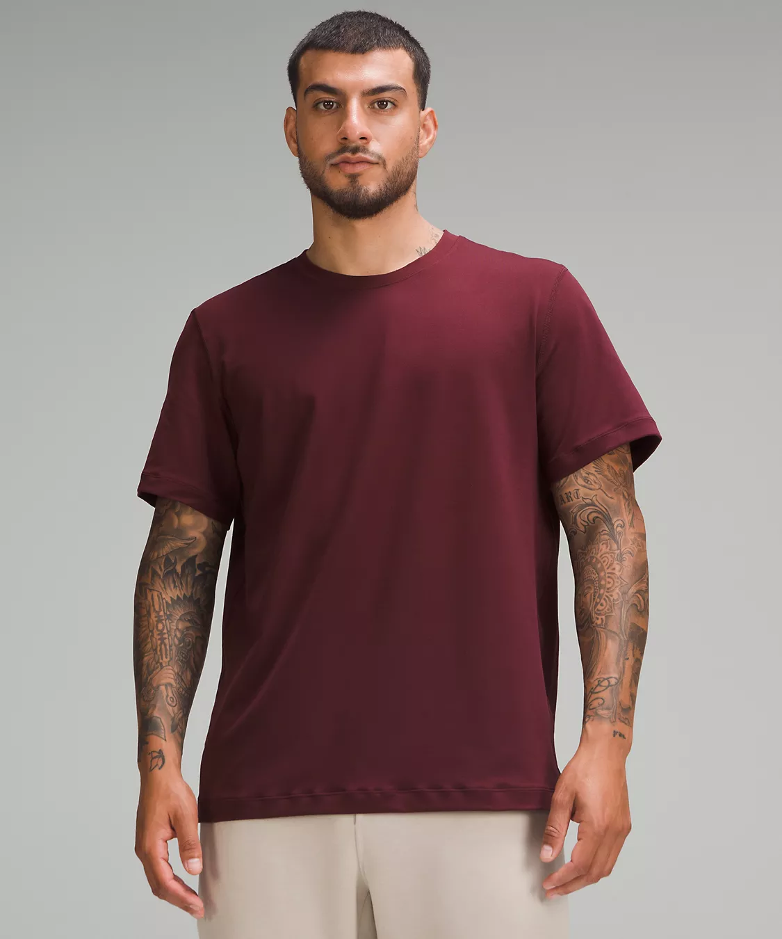 Soft Jersey Short-Sleeve Shirt - Garnet