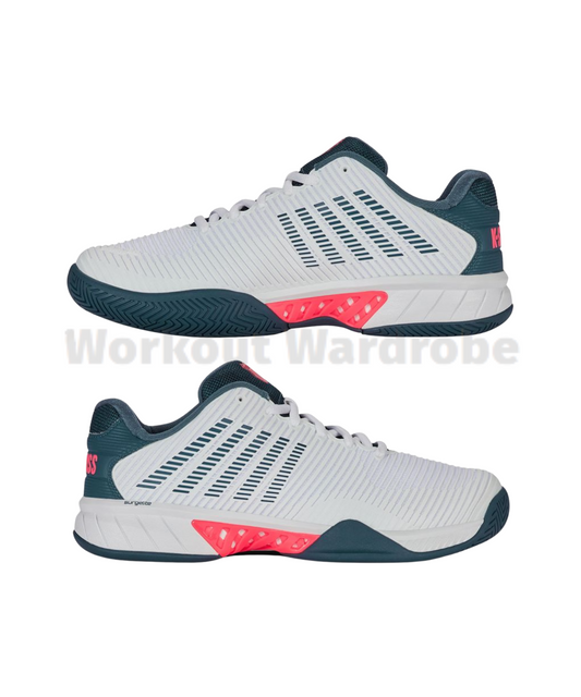 K-Swiss Hypercourt Express 2 Men's Tennis Shoes – White/Stargazer/Neon Blaze