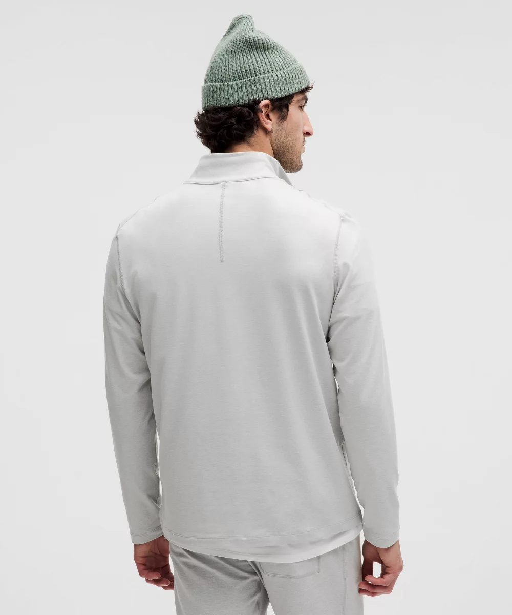 Soft Jersey Half Zip - Heathered Vapor/Heathered Silver Drop