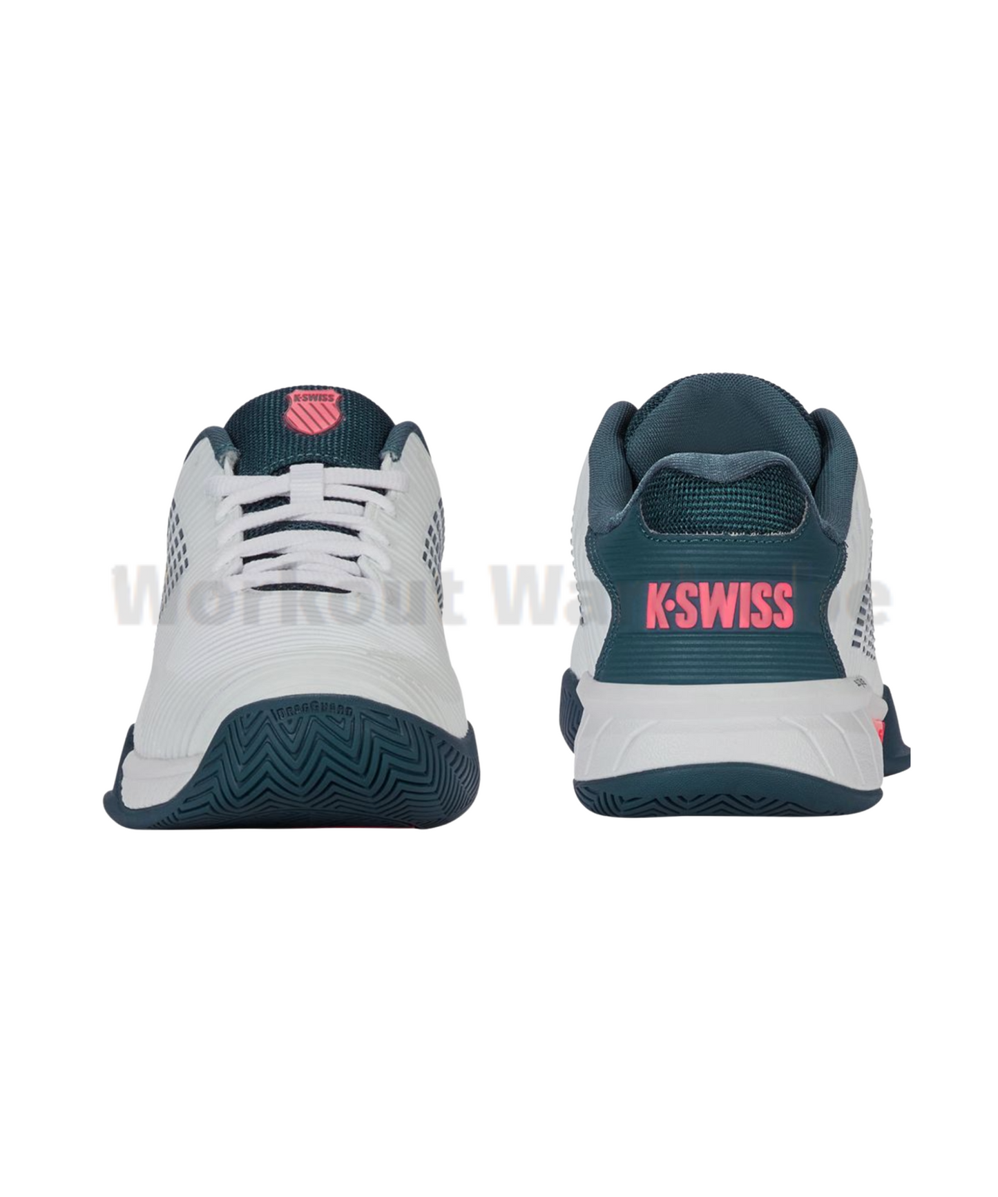 K-Swiss Hypercourt Express 2 Men's Tennis Shoes – White/Stargazer/Neon Blaze
