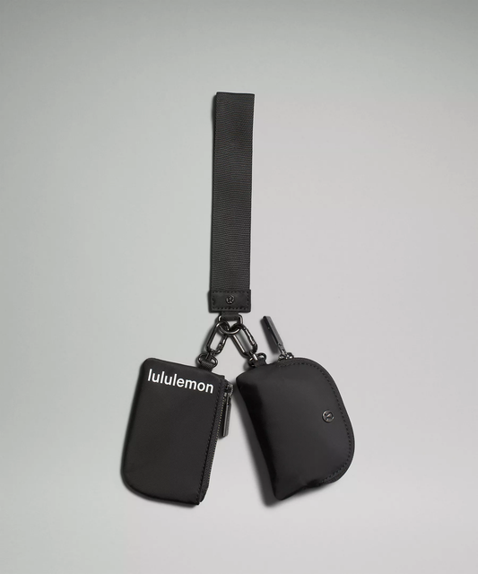 Dual Pouch Wristlet - Black