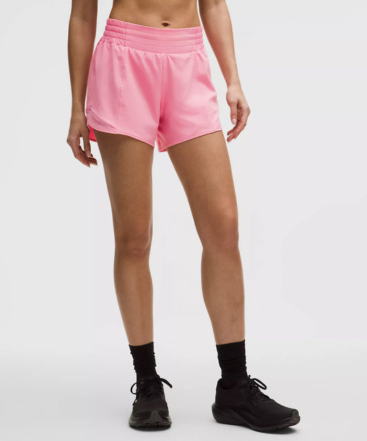 Hotty Hot High-Rise Lined Short 4" - Candy Cloud