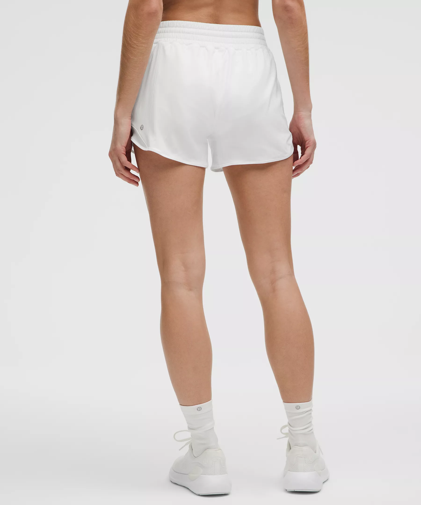 Hotty Hot High Rise Short 4" Lined - White
