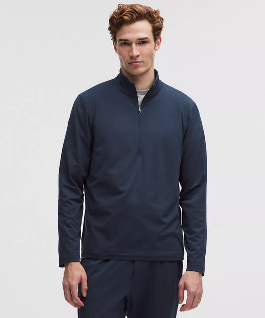 Men's Soft Jersey Half-Zip Pullover - Club Blue