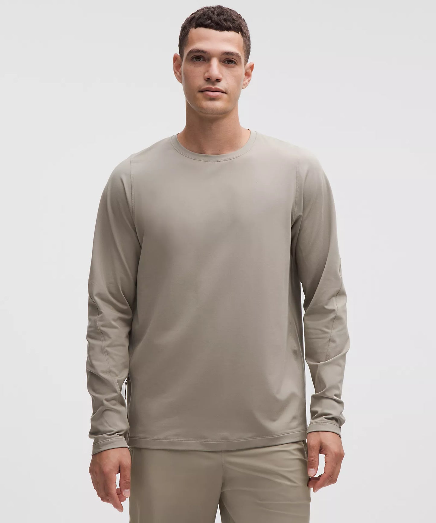Rulu Fleece Crewneck Long-Sleeve Shirt - Warm Ash Grey