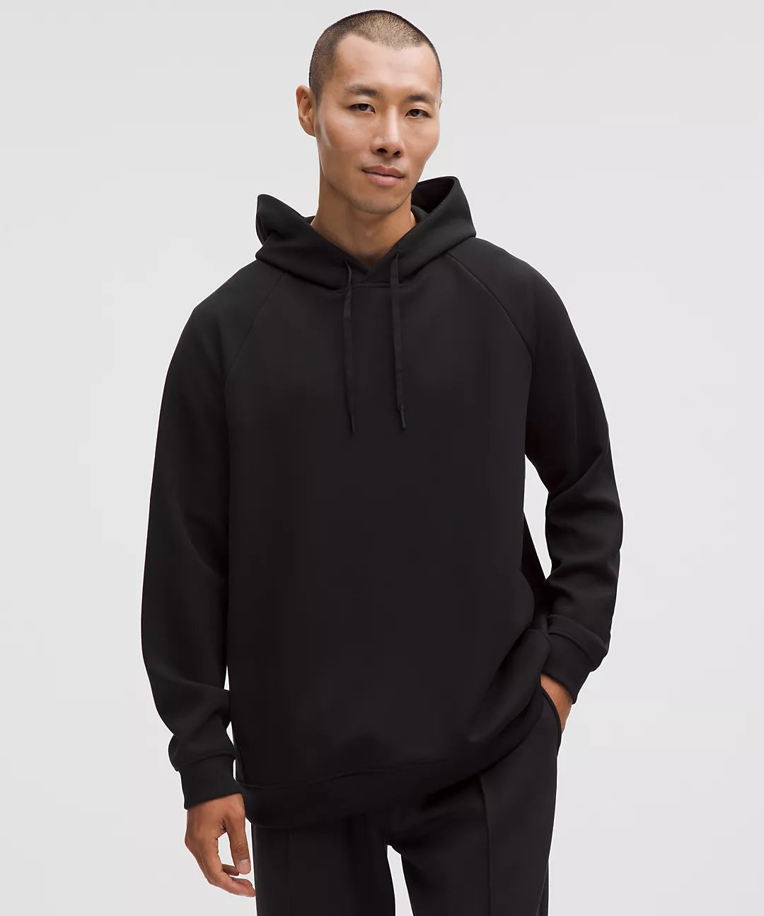Men's Smooth Spacer Classic-Fit Pullover Hoodie - Black