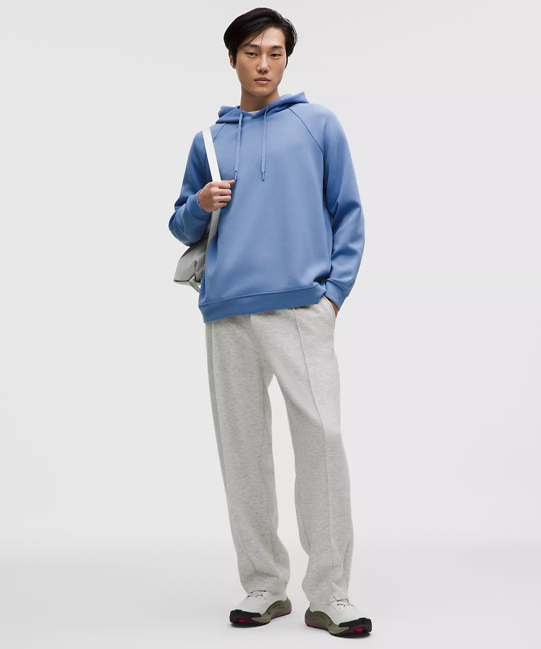 Men's Smooth Spacer Classic-Fit Pullover Hoodie - Prep Blue