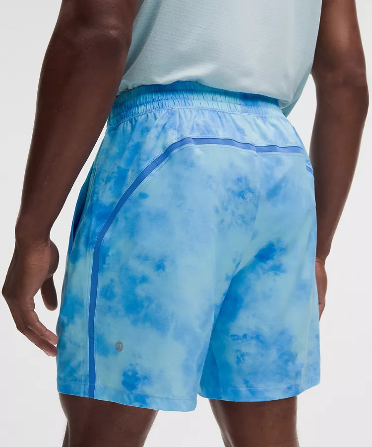 Men's Premium Pace Breaker Linerless Athletic Short 7" - Smoothie Print Blueberry Multi