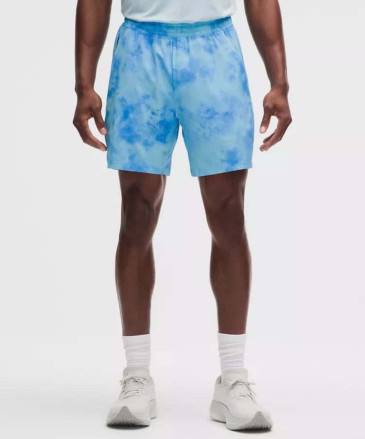 Men's Premium Pace Breaker Linerless Athletic Short 7" - Smoothie Print Blueberry Multi