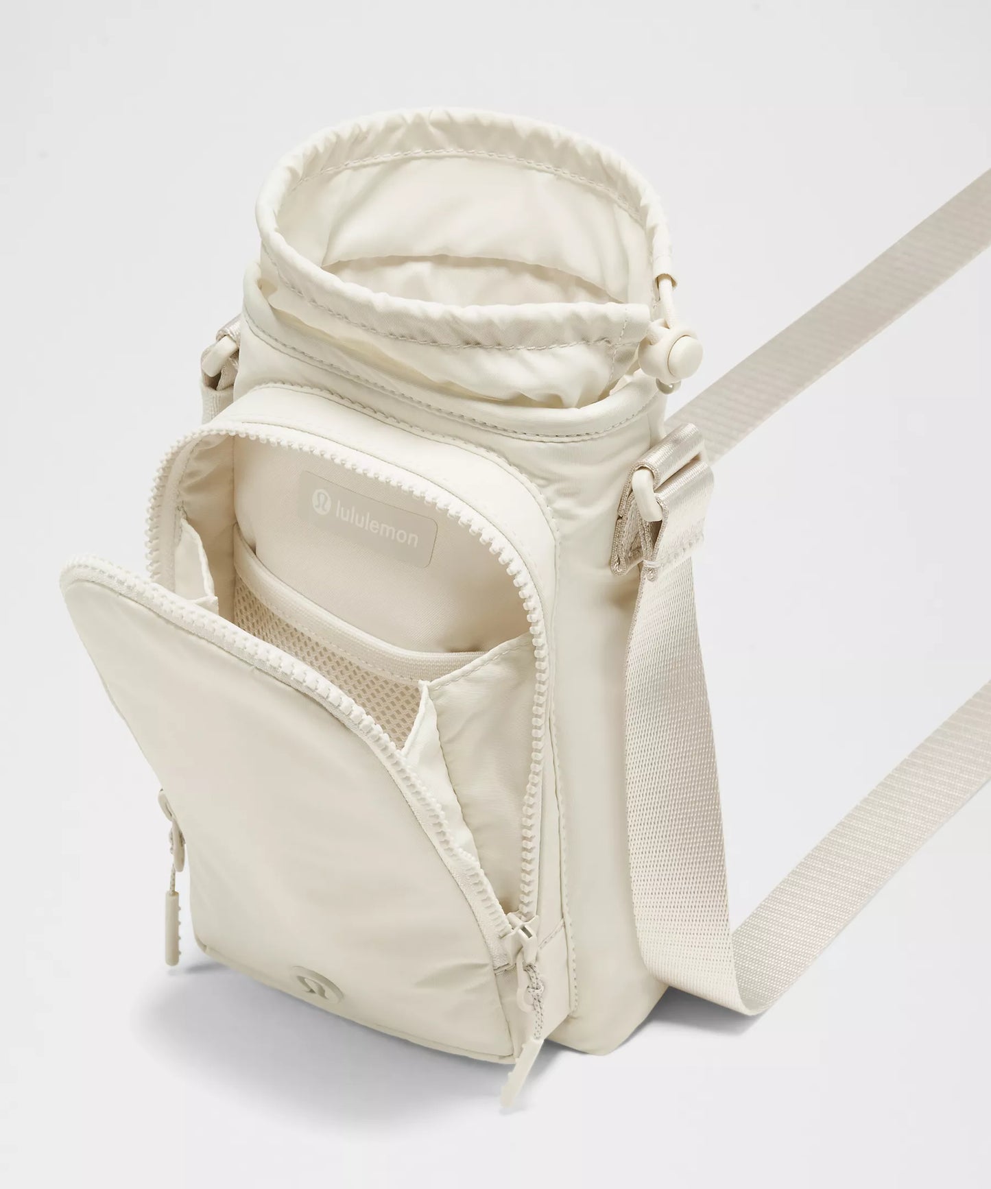 Water Bottle Crossbody with Front Pocket 2L - Light Ivory