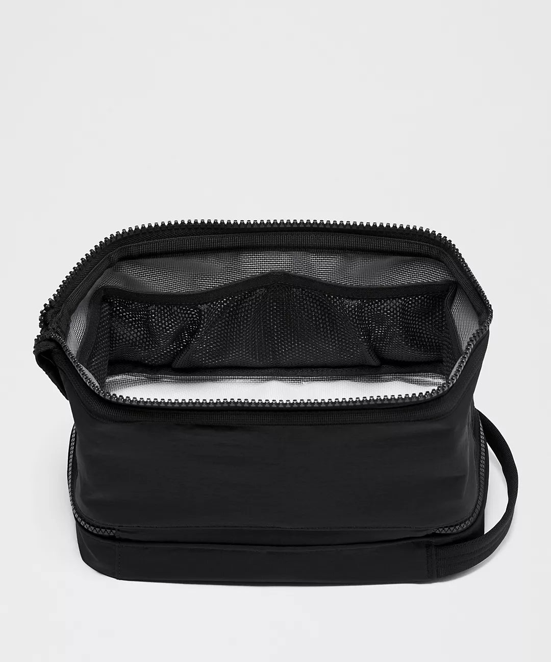 Dual-Compartment Travel Toiletry Bag - Black