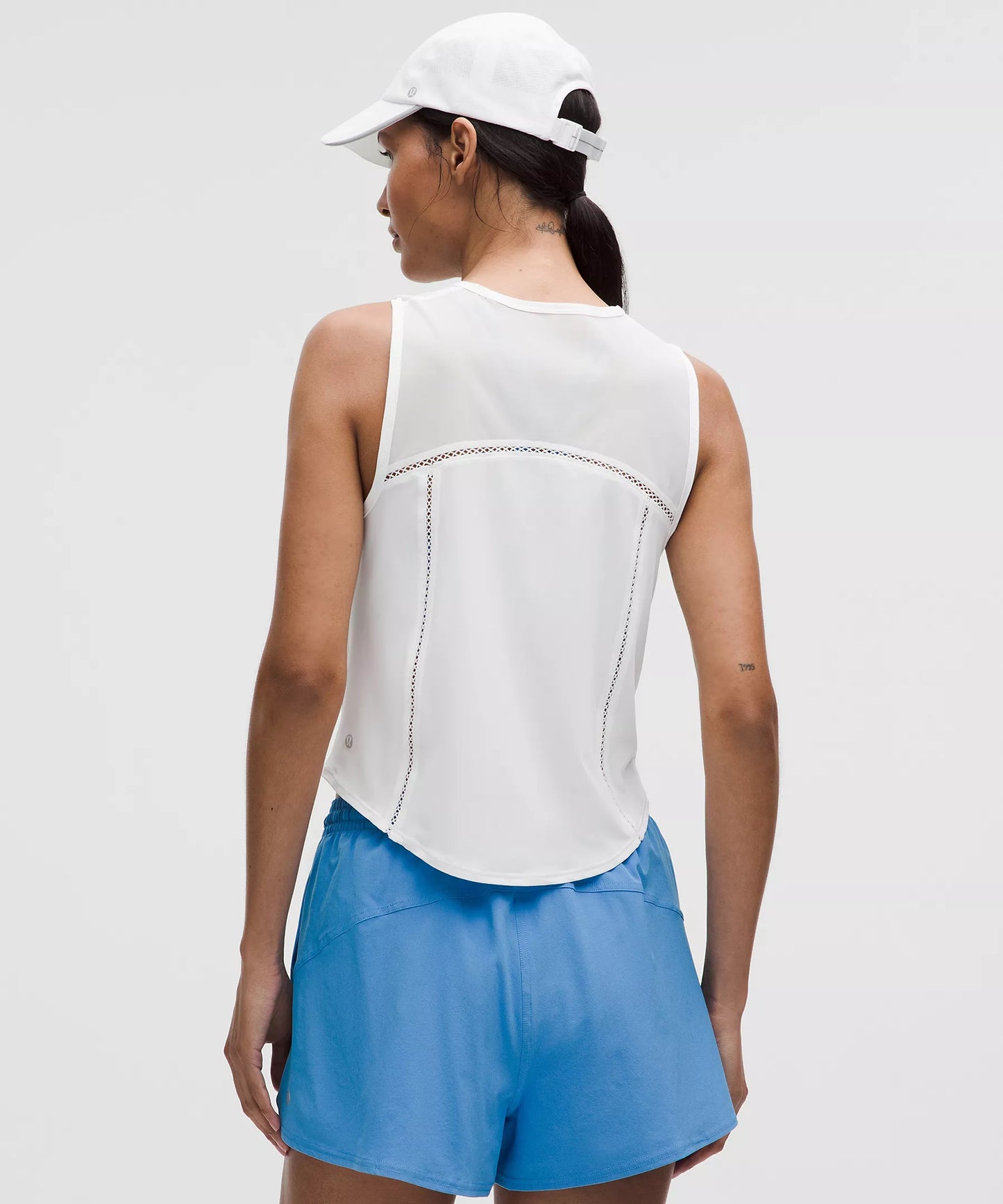 Sculpt Cropped Tank Top (Lace Trim)