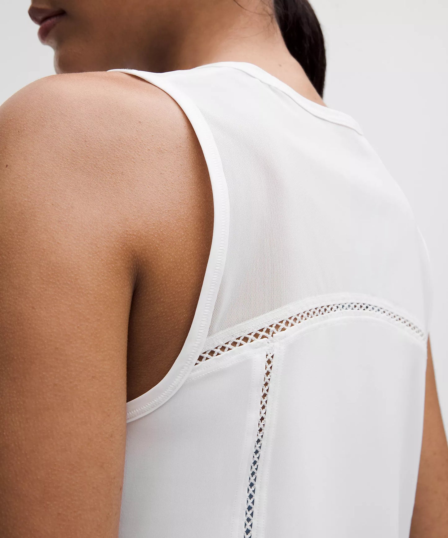 Sculpt Cropped Tank Top (Lace Trim)