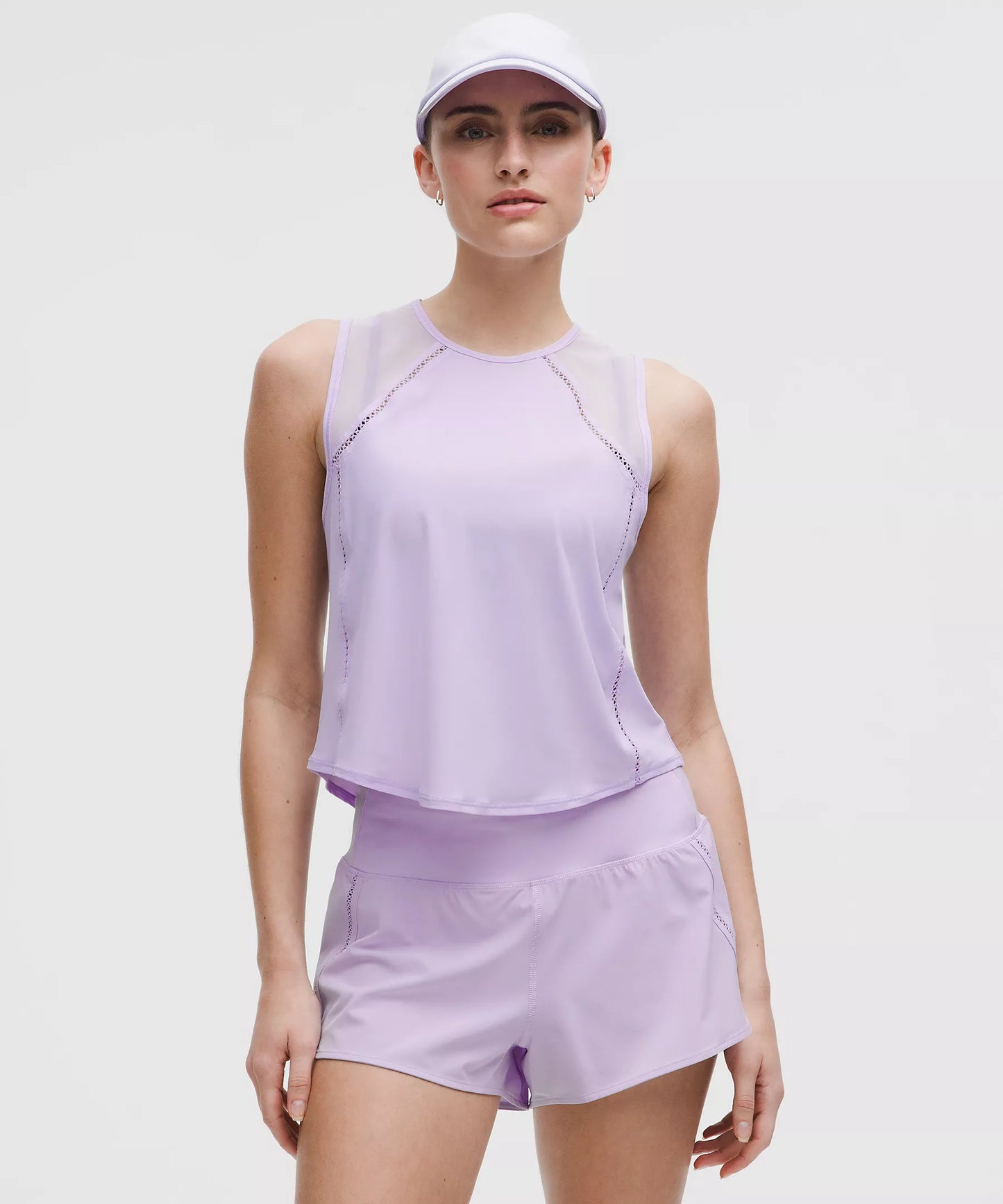 Sculpt Cropped Tank Top (Lace Trim)