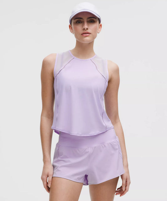 Sculpt Cropped Tank Top (Lace Trim)
