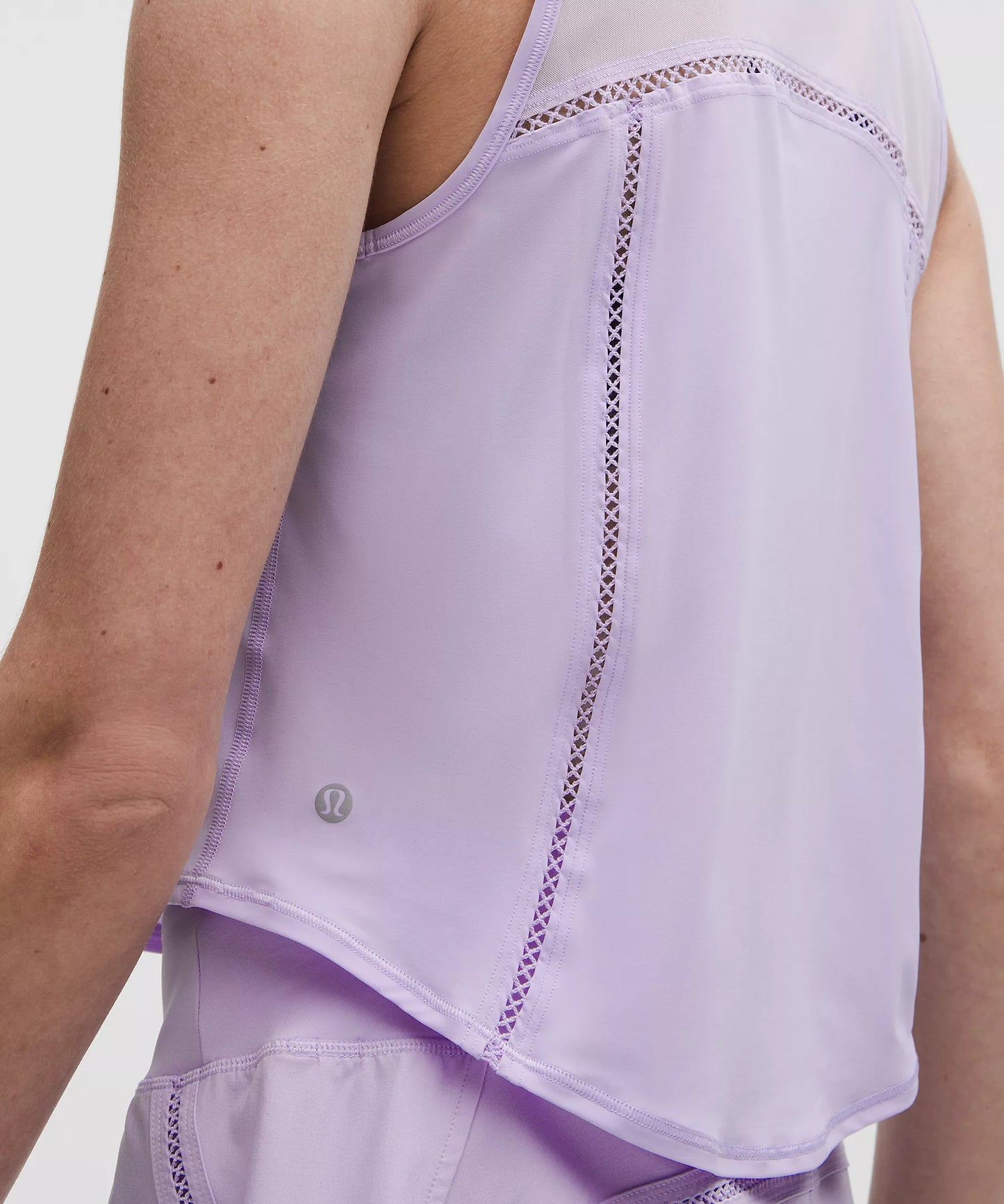 Sculpt Cropped Tank Top (Lace Trim)