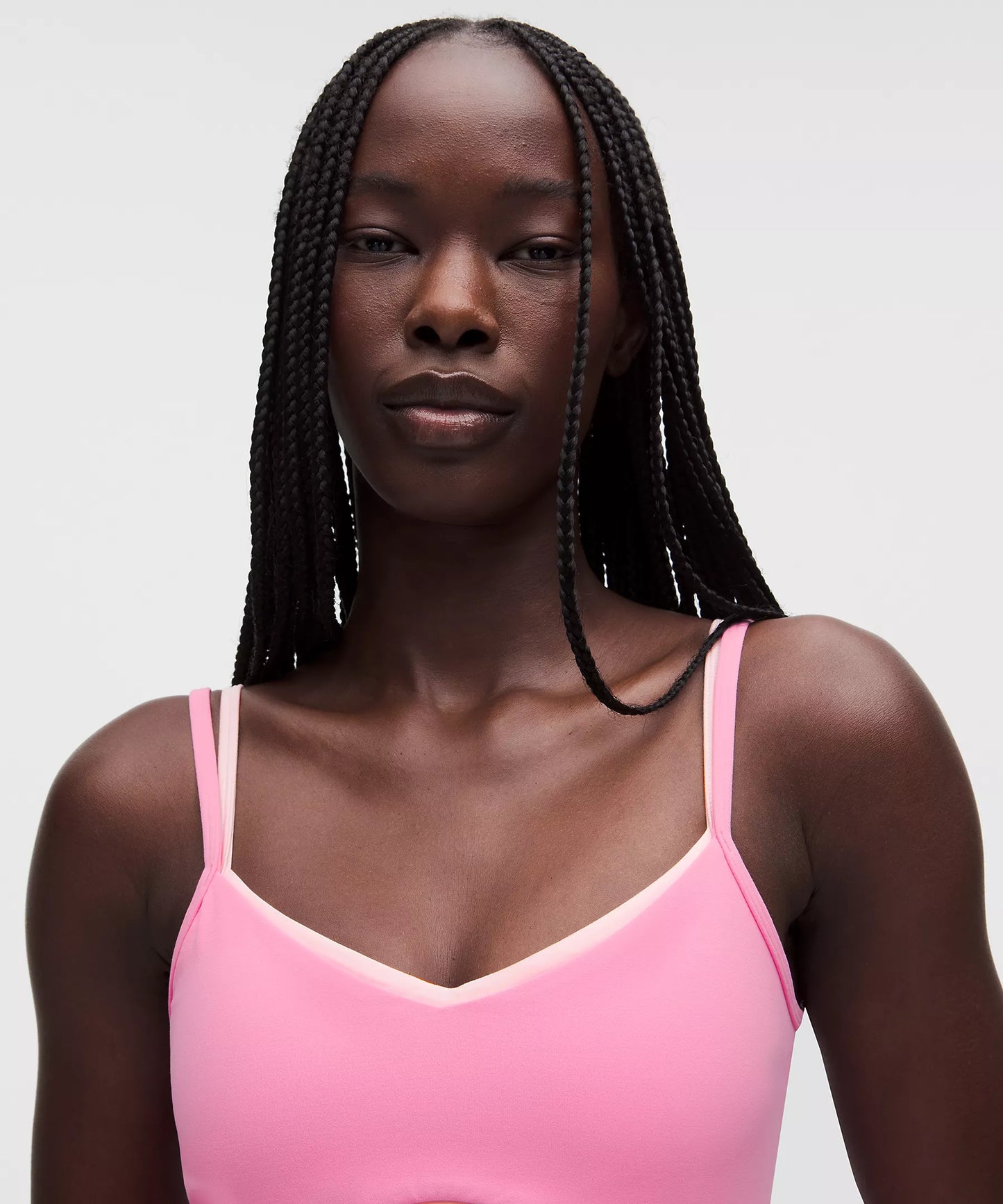 Women's Layered V-Neck Athletic Align Dress - Candy Cloud/Pink Pearl