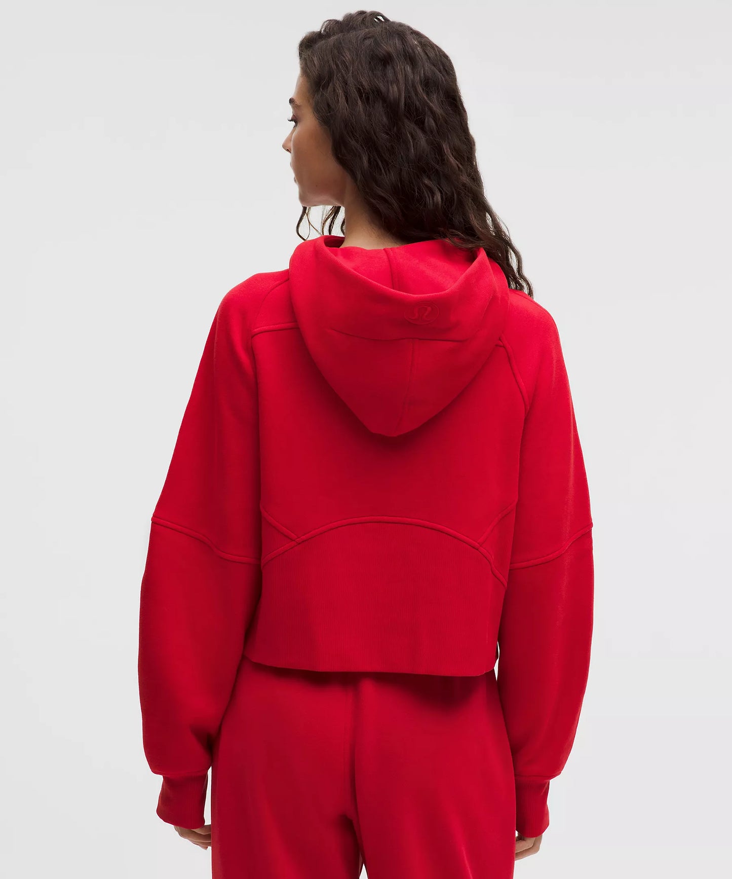 Scuba Oversized Half-Zip Hoodie - True Red