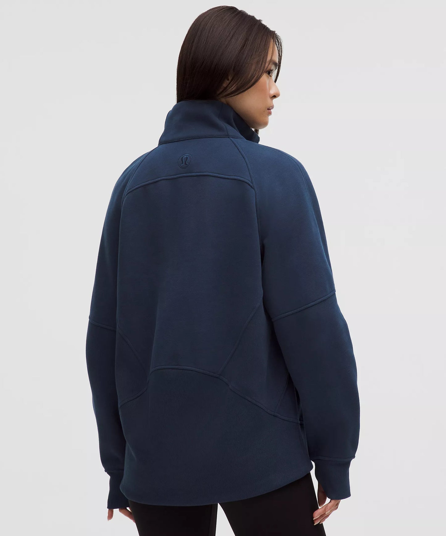 Scuba Oversized Funnel-Neck Half Zip Long - Club Blue/Gold