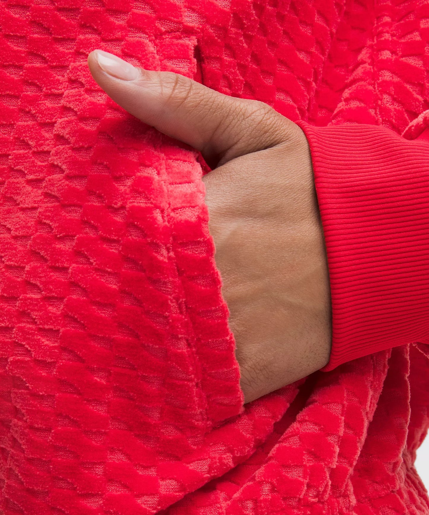 Court Rival Velvet Terry Tennis Jacket - Lulu Red/Dark Sport Red