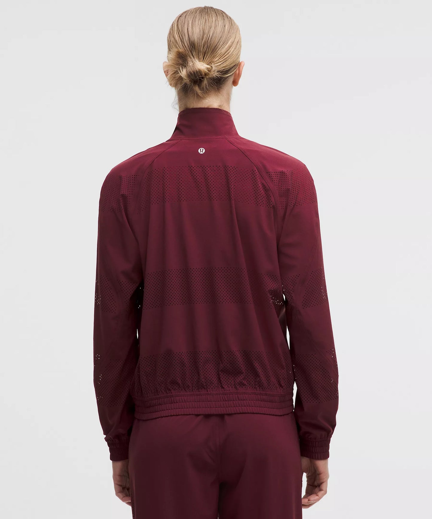 Adapted State Track Jacket (Perforated Stripe) - Burgundy Bay