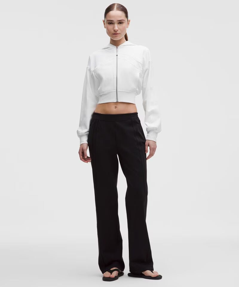 Women's Relaxed-Fit Hooded Athletic Luon Jacket - White