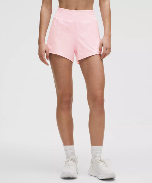 Hotty Hot High Rise Short 4" Lined - Pink Organza