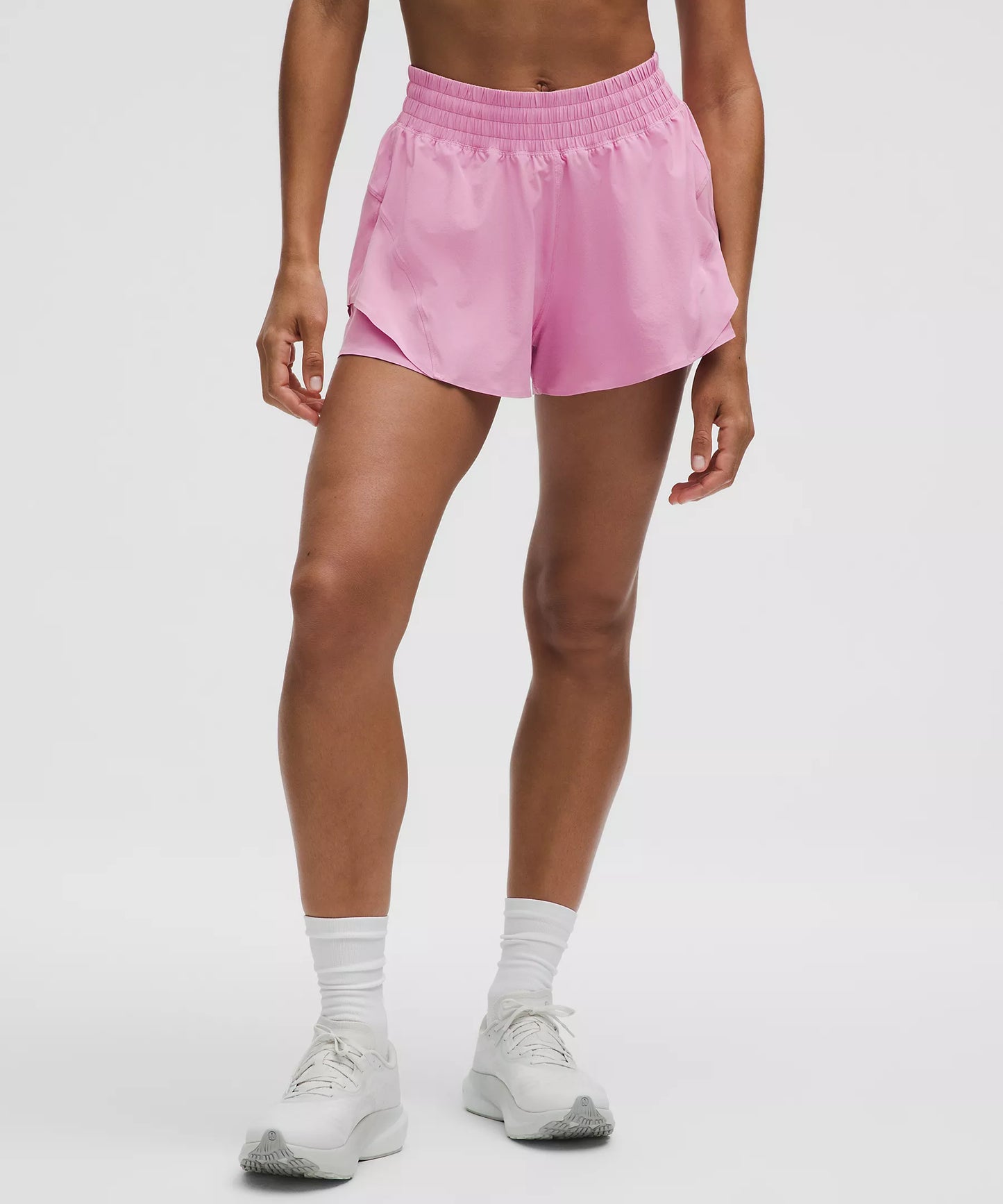Shake It Out High-Rise Running Short 2.5" - Pink Frosting