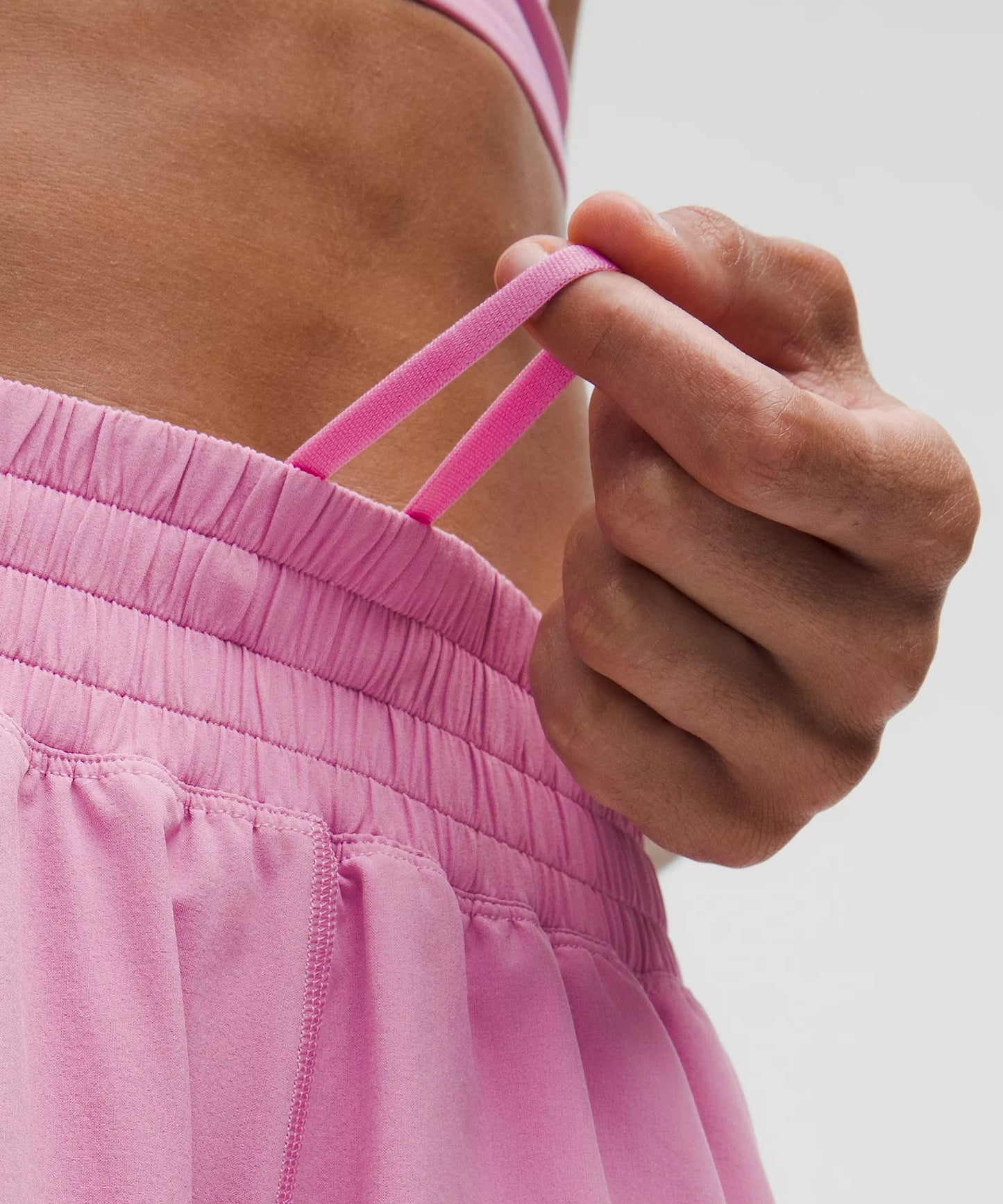 Shake It Out High-Rise Running Short 2.5" - Pink Frosting