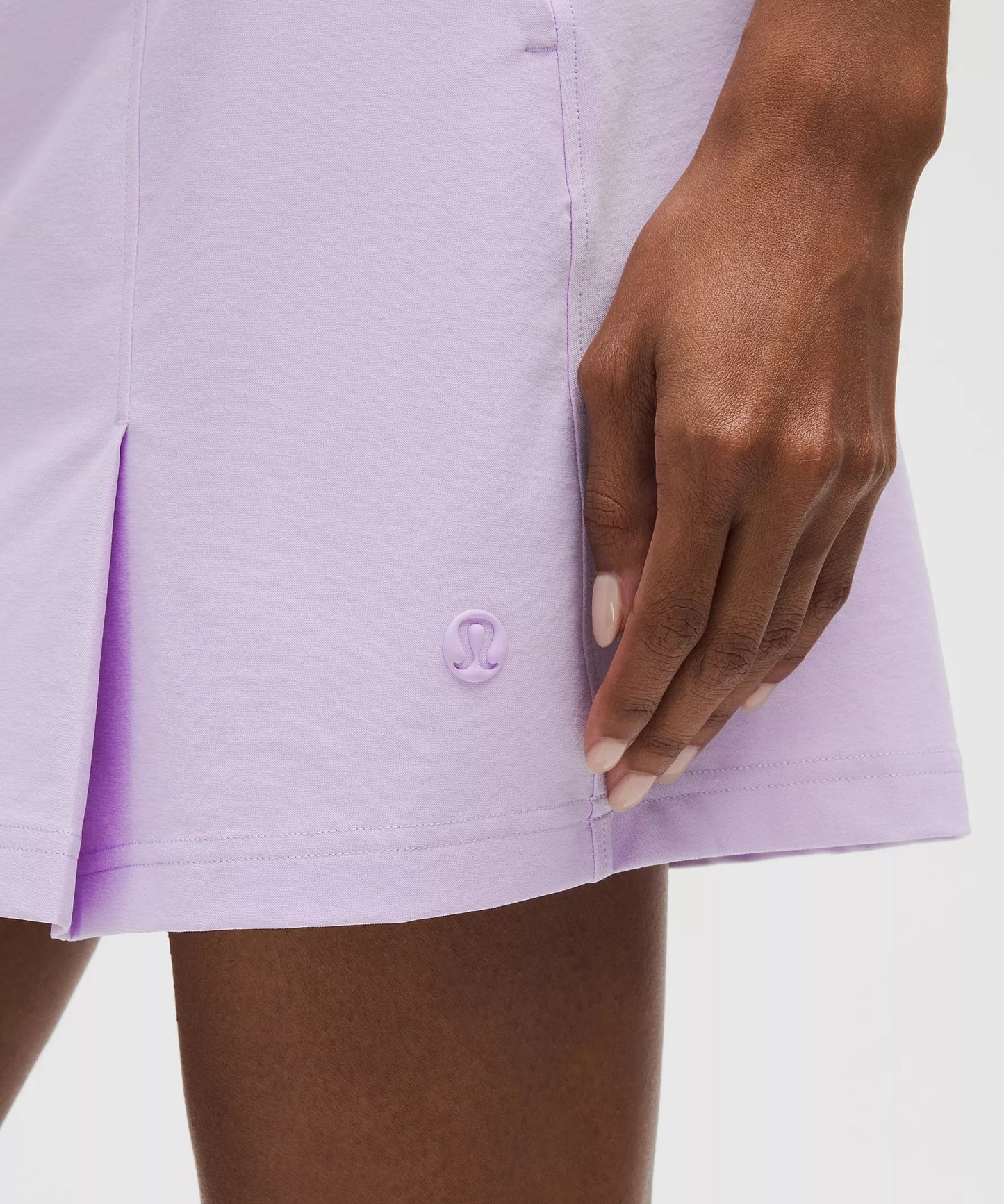 Stretch Twill Front Pleat Golf Skirt - Lavender Frost
