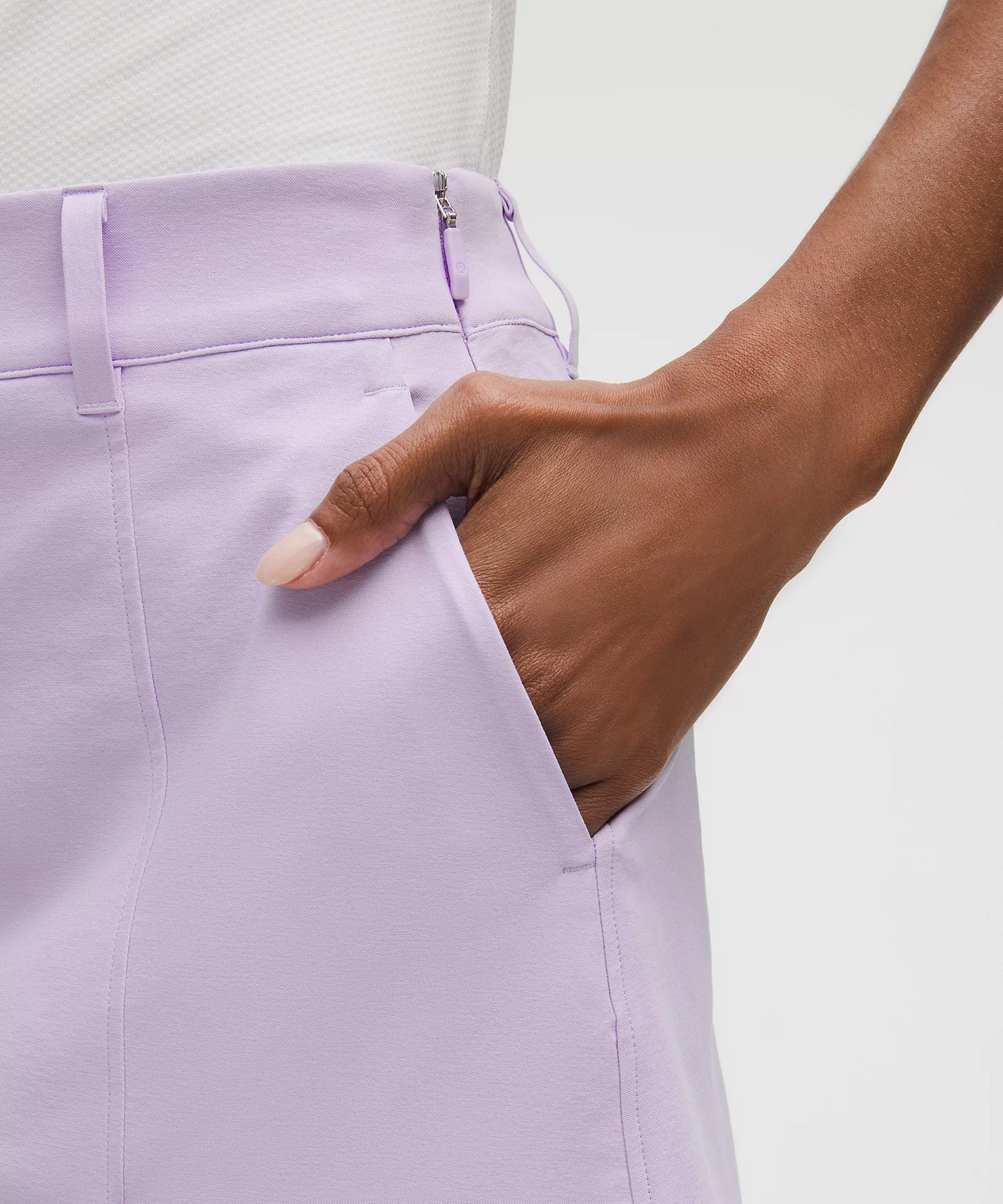 Stretch Twill Front Pleat Golf Skirt - Lavender Frost