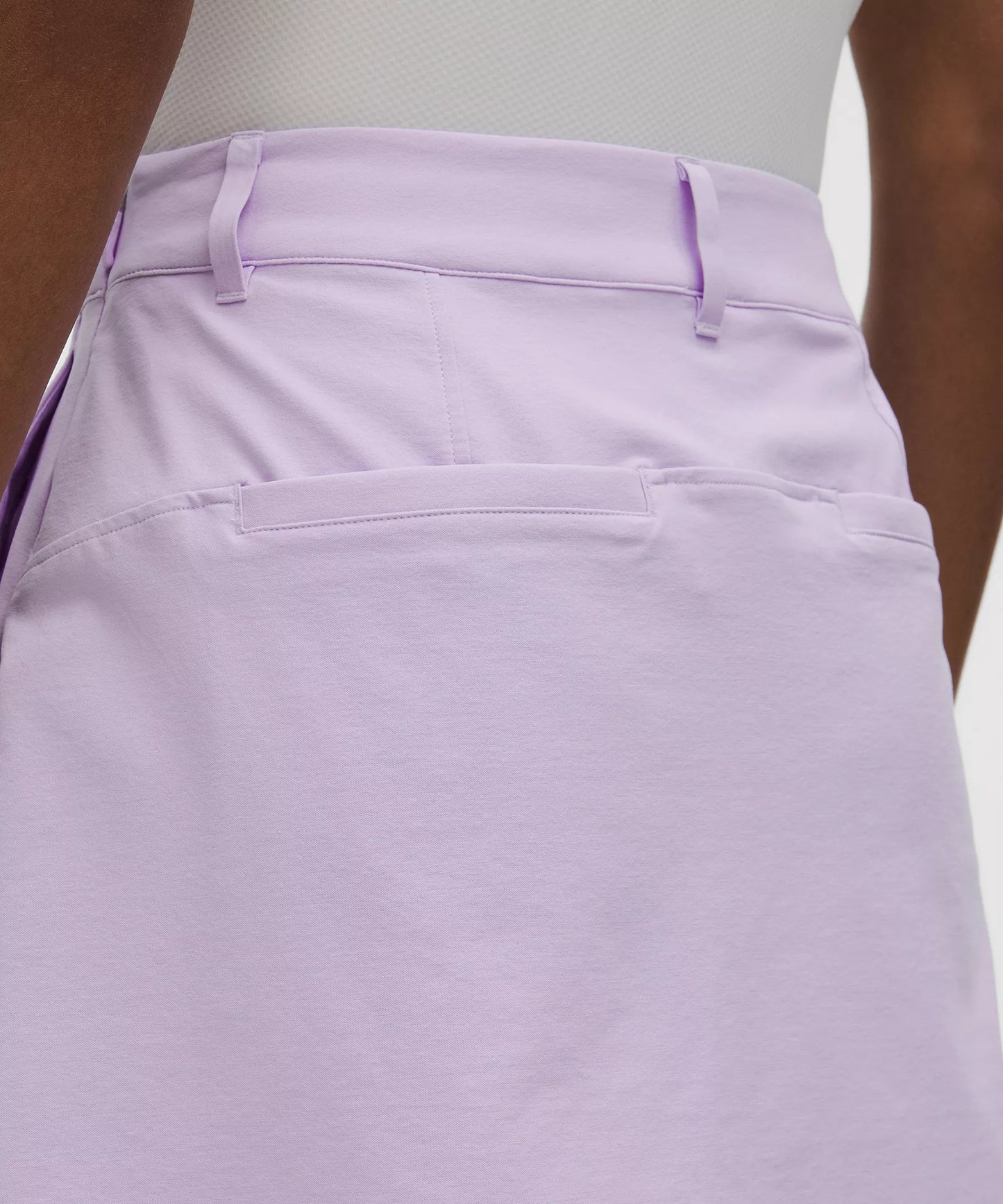 Stretch Twill Front Pleat Golf Skirt - Lavender Frost