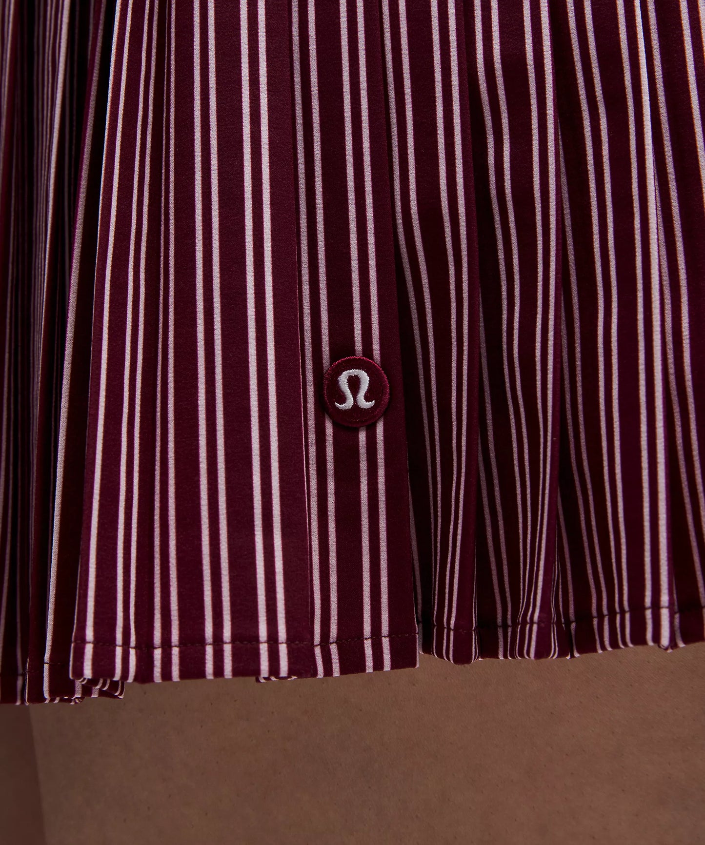 Knife-Pleat High-Rise Tennis Skirt Twice Stripe Vertical