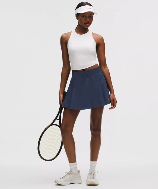 Women's A-Line Side-Pleat Tennis Skirt - Club Blue 15"