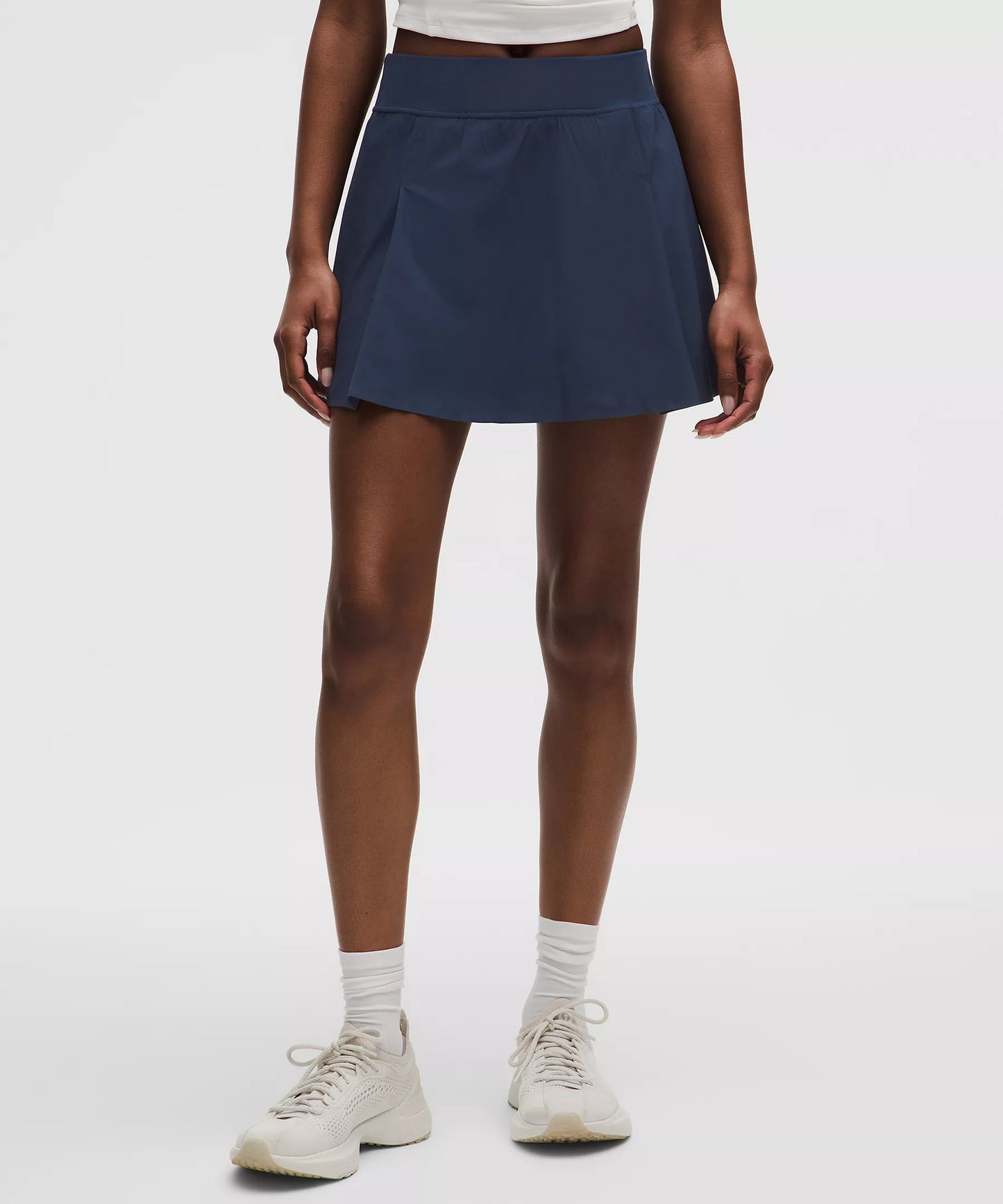 Women's A-Line Side-Pleat Tennis Skirt - Club Blue 15"