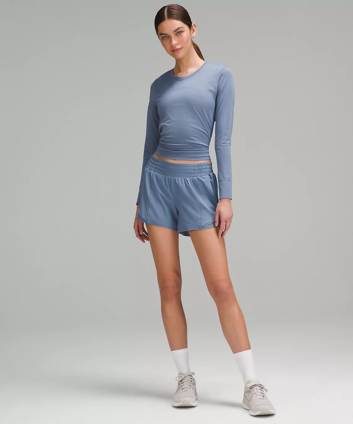 Hotty Hot High Rise Short 4" Lined - Oasis Blue