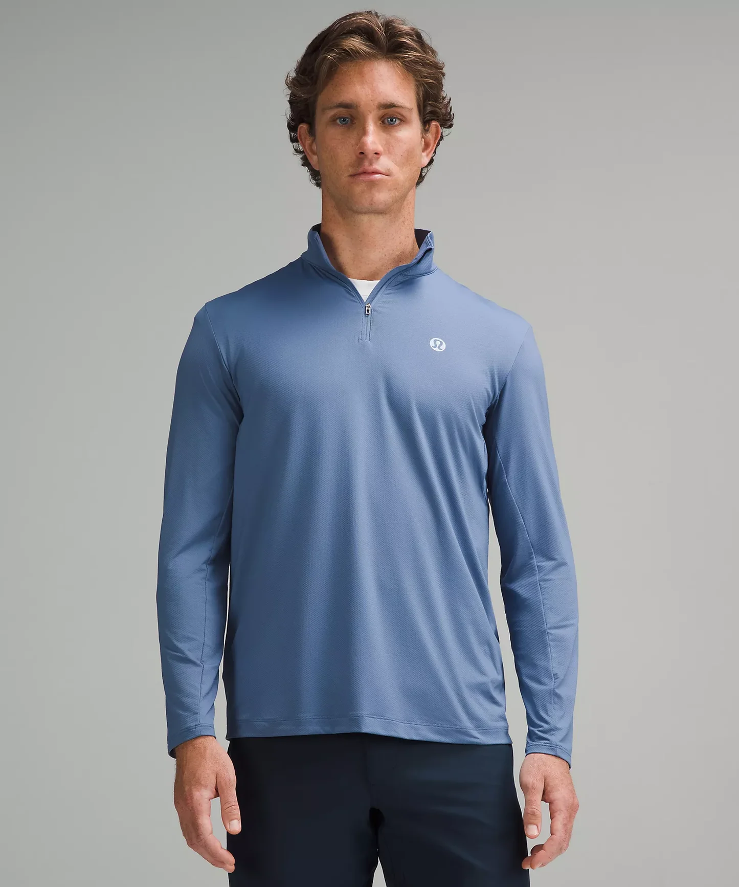 Long-Sleeve Golf Half Zip - Oasis Blue