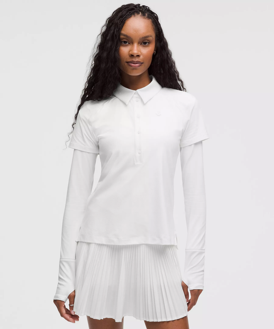 Quick-Dry Short-Sleeve Polo Shirt (Straight Hem) - White