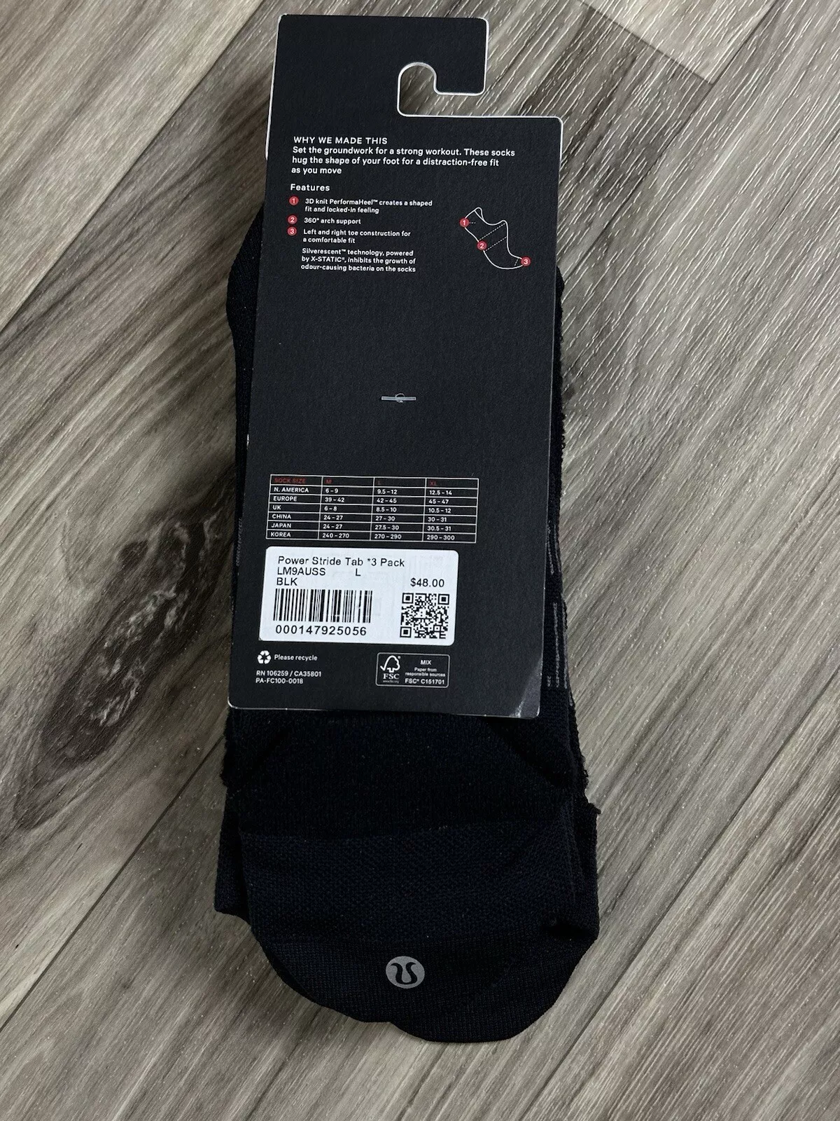 Training Power Stride Tab Length (3 Pack) - Black