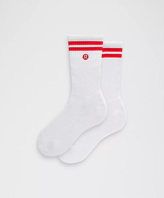 Unisex Daily Essential Crew Socks Stripe