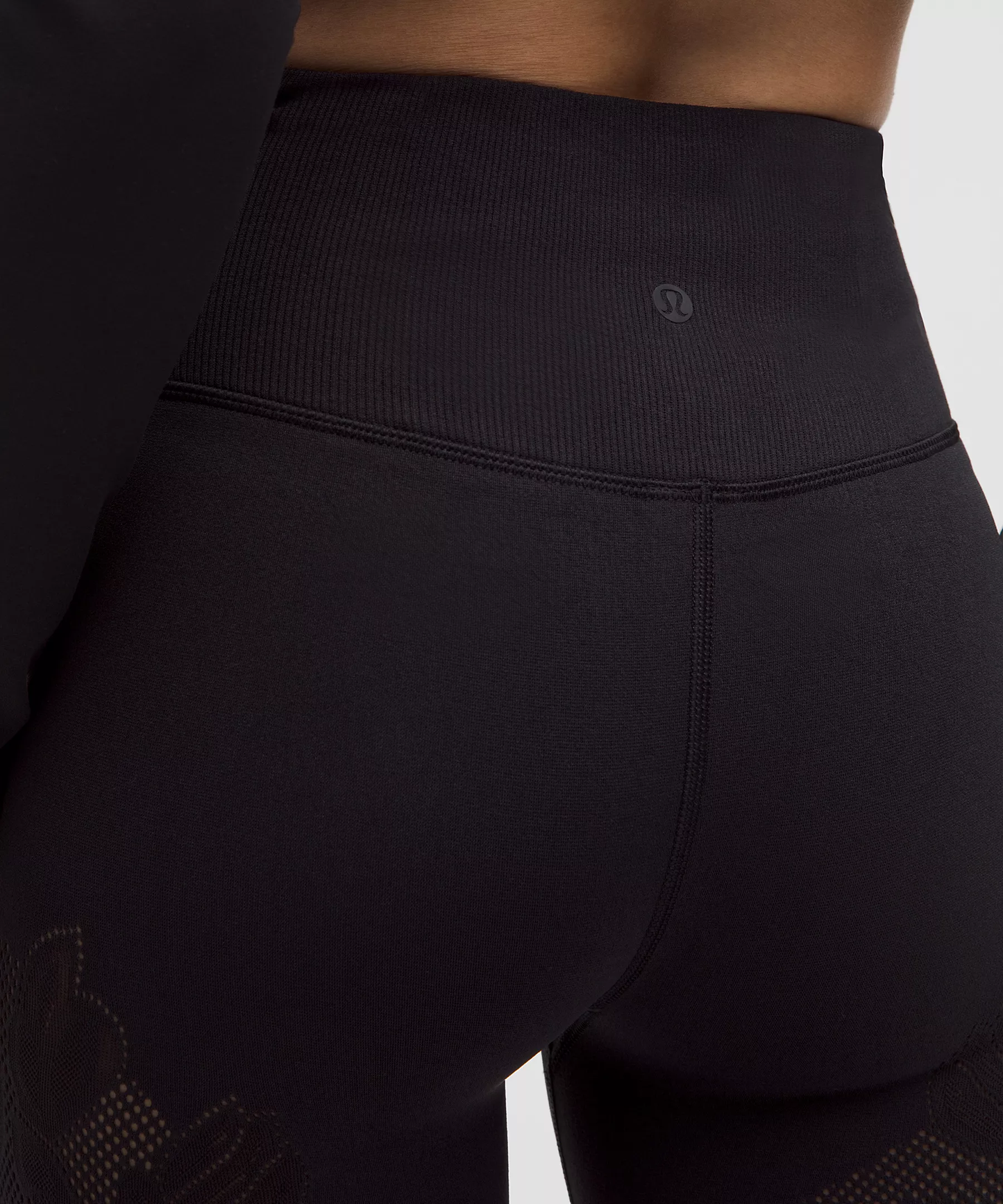 RevealKnit Floral High-Rise 7/8 Tight - Black