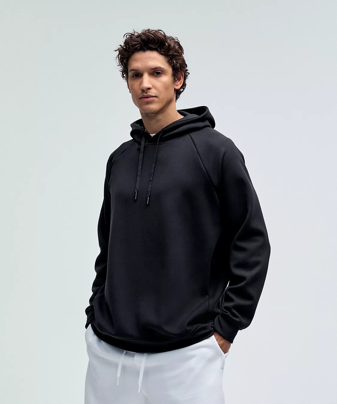 Smooth Spacer Pullover Hoodie - Black