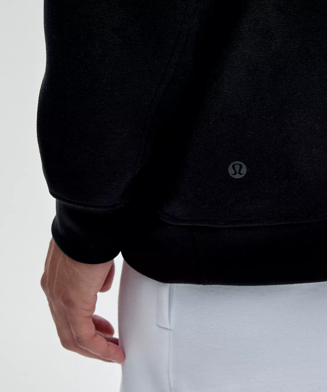 Smooth Spacer Pullover Hoodie - Black